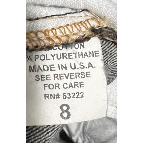 David Kahn Lauren Faded Black Denim Jeans Stretch Bootcut Women’s Size 8 - Picture 9 of 9